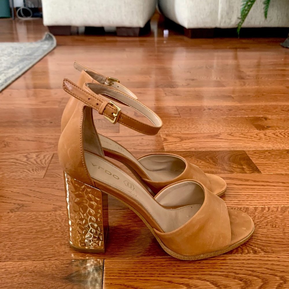 ALDO Open Toe Metallic Block Heel - Picture 5 of 7